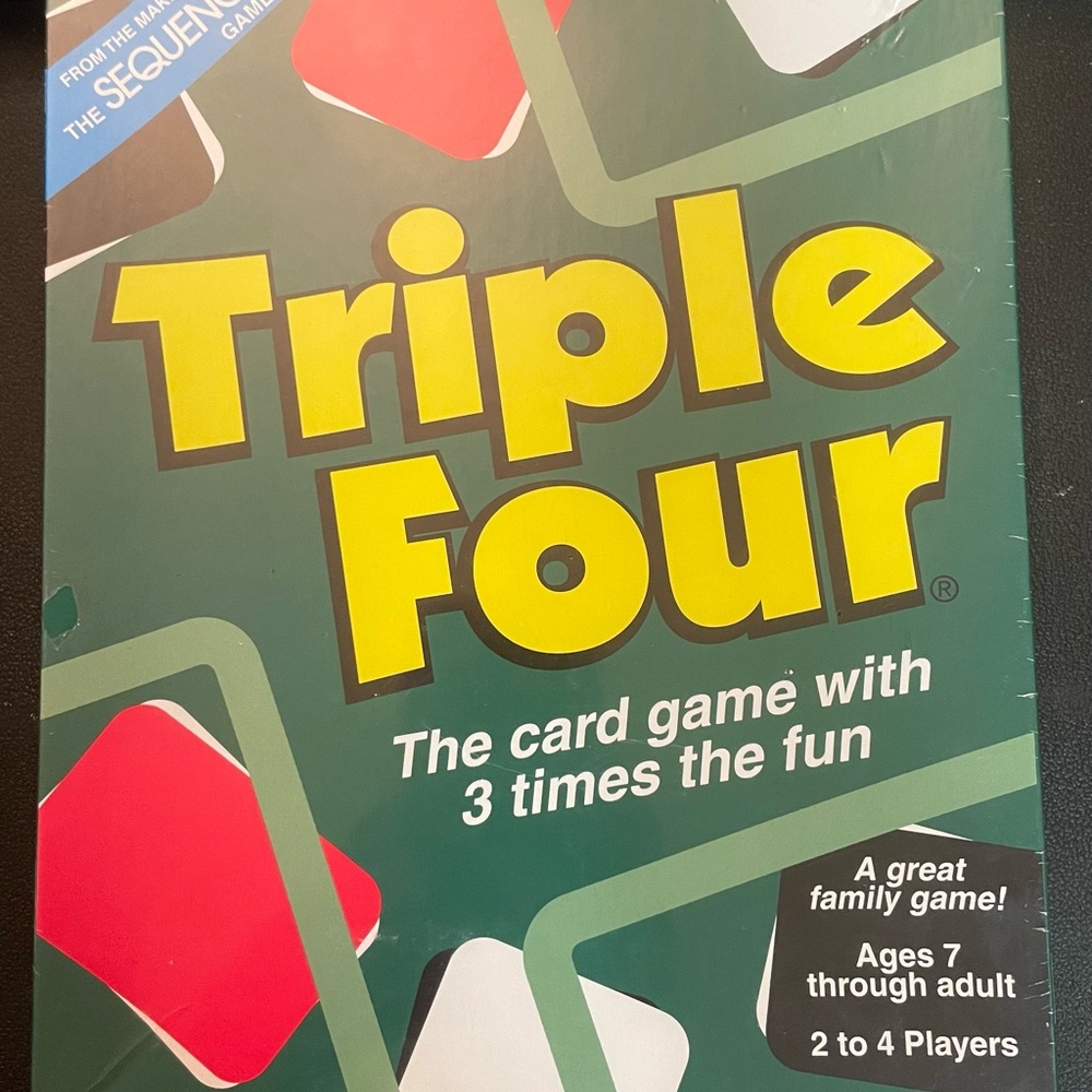 2003 NEW - SEALED IN BOX - Triple Four Card Game
